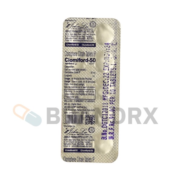 Clomiford 50 mg Johnlee Pharmaceuticals