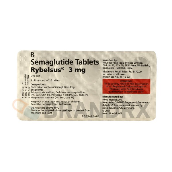 Rybelsus 3 mg Novo Nordisk